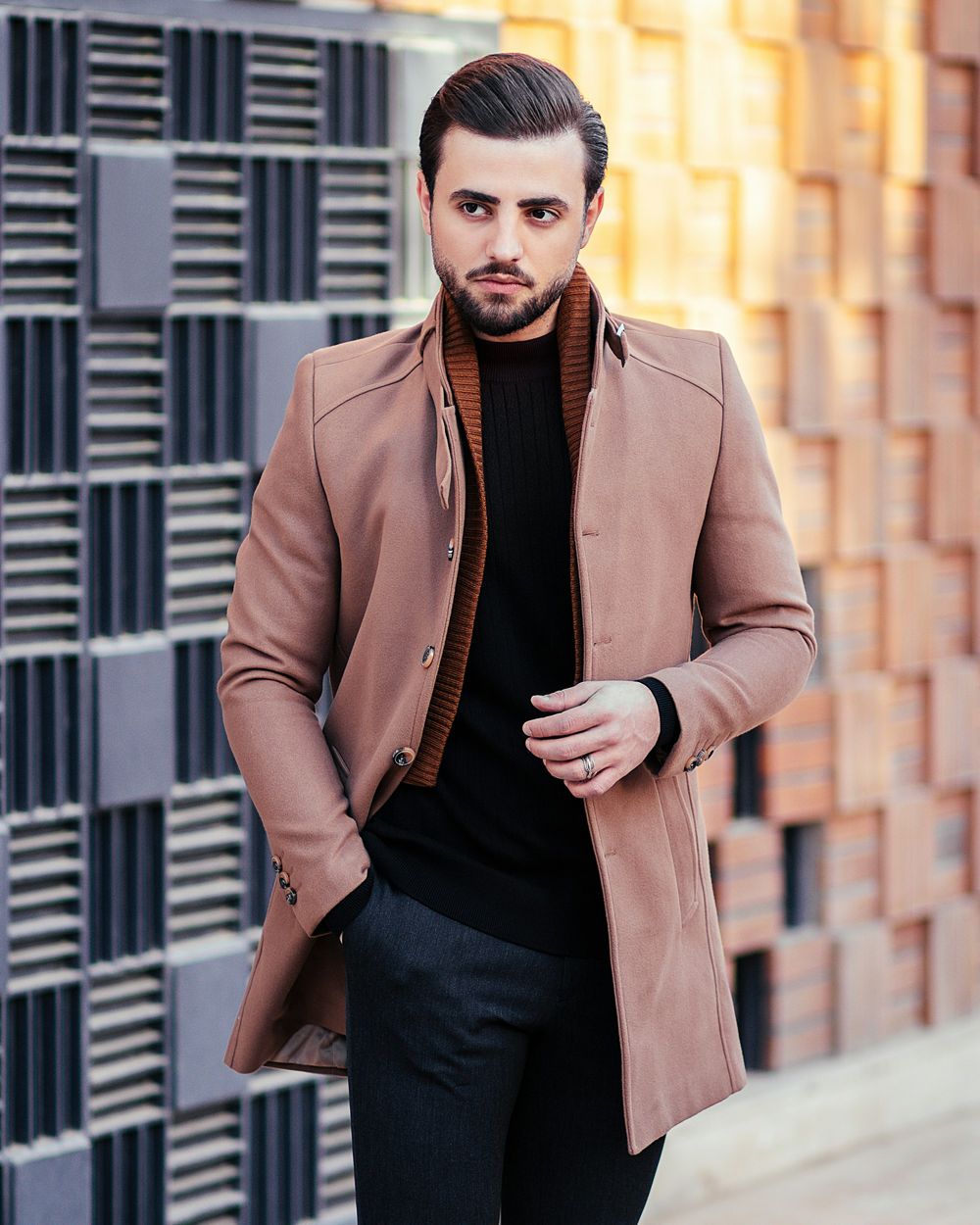 Brown overcoat