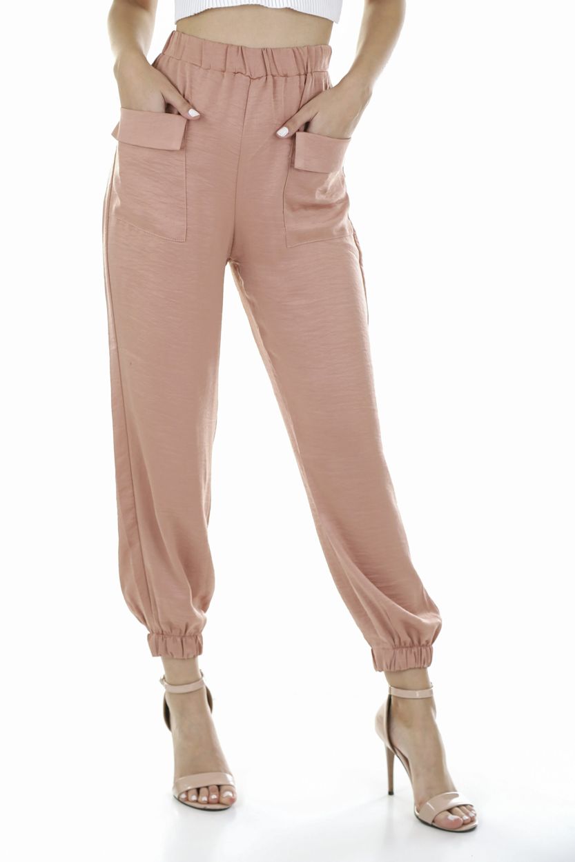 Pink jogger trousers