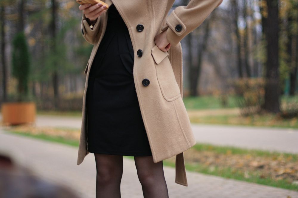 Belted wool coat